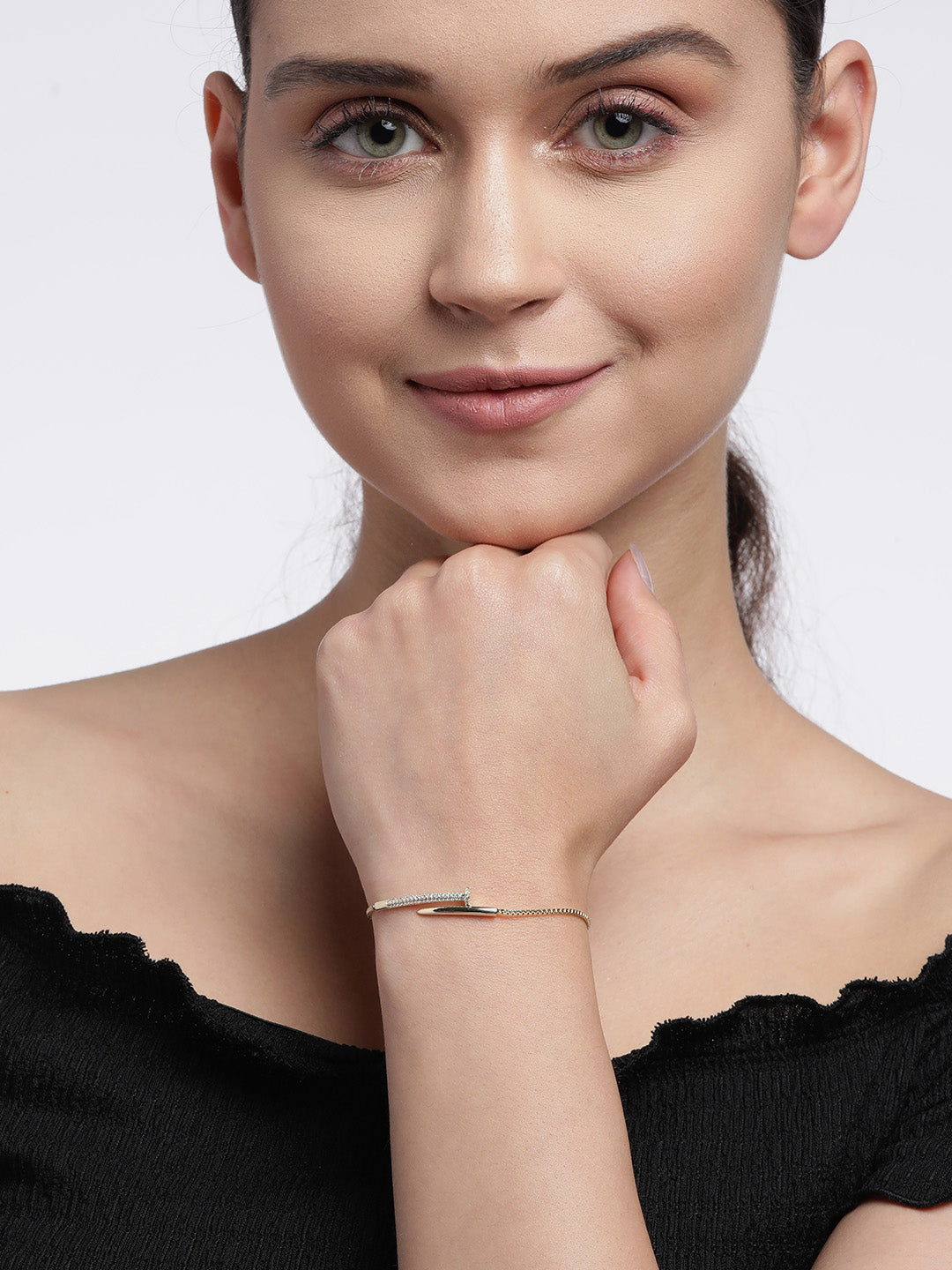 Blueberry rose gold plated chain bracelet