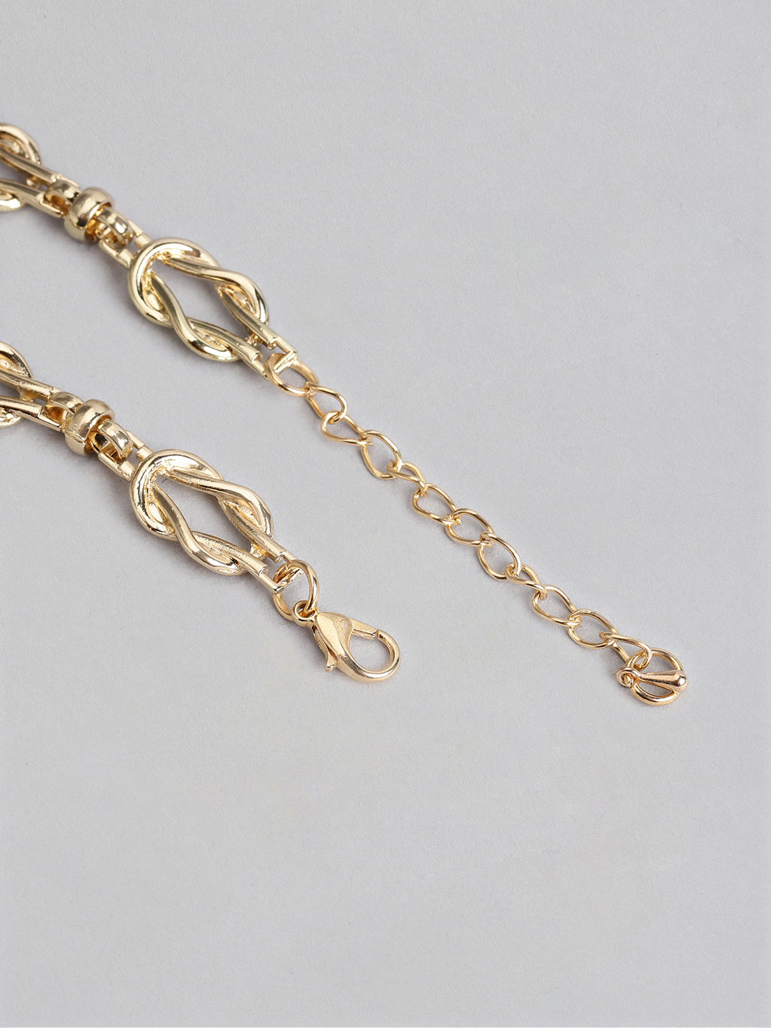 Blueberry gold plated inter lock chain bracelet
