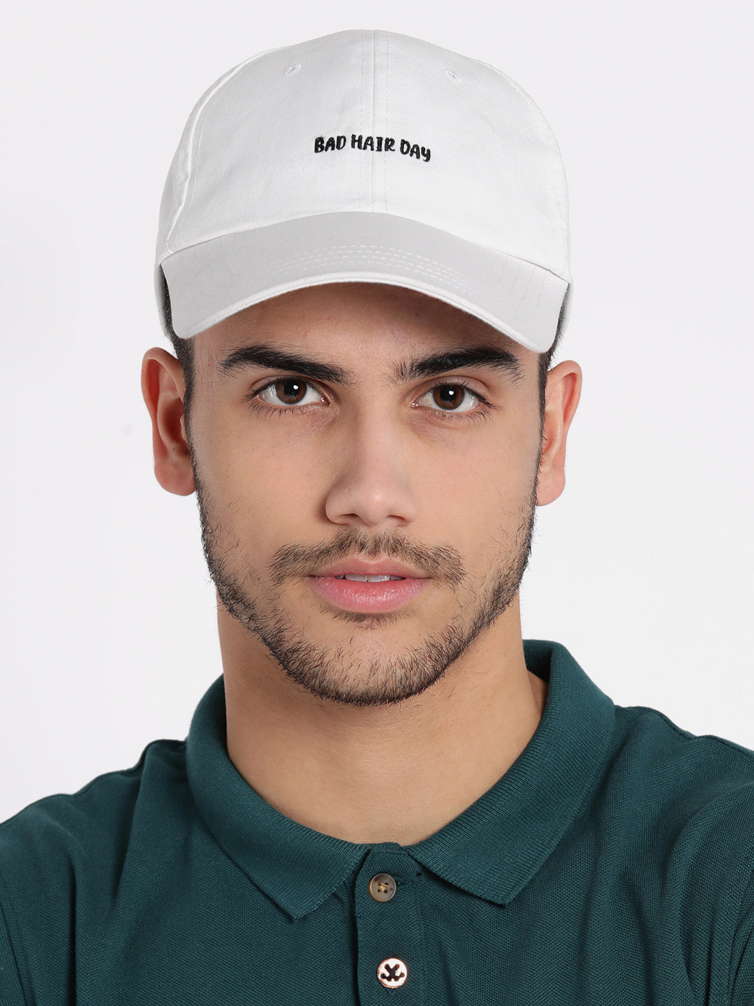 Blueberry BAD HAIR DAY embroidery White baseball cap