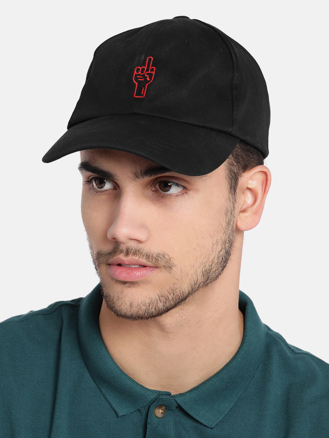 Blueberry Black Hand embroidery black baseball cap
