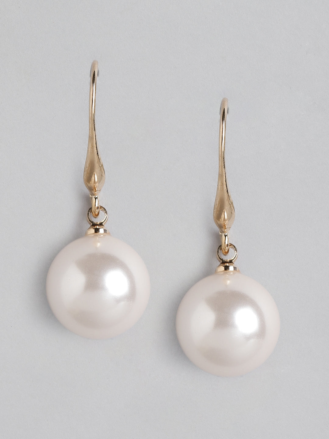 Blueberry gold plated pearl detailing drop earring