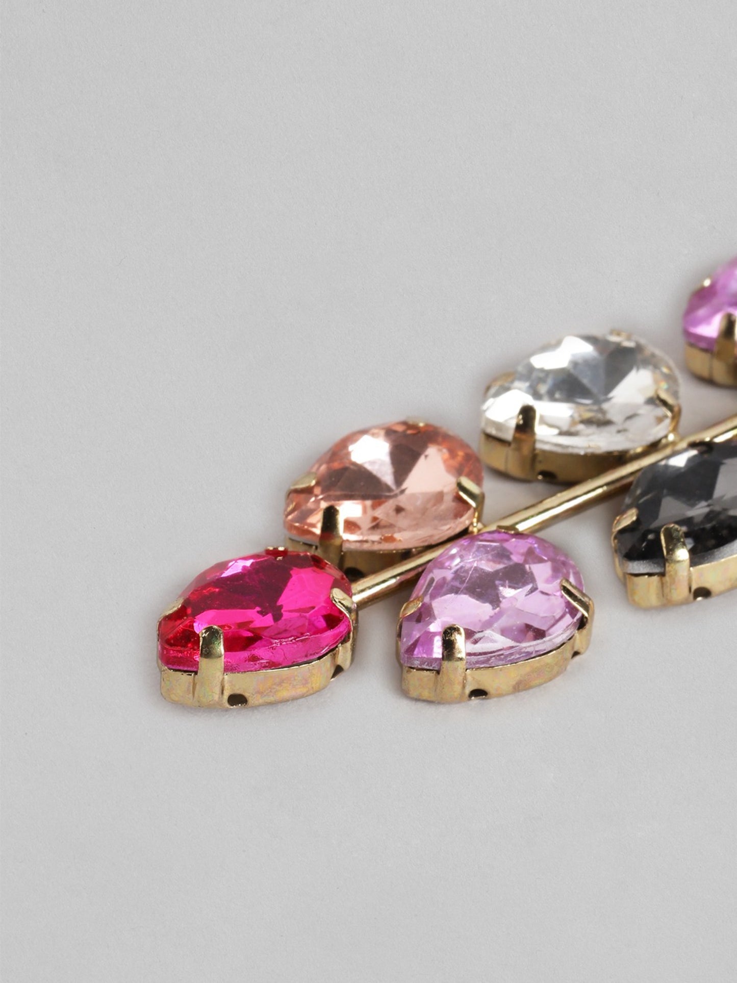 Blueberry Multi color stone embellished drop earring