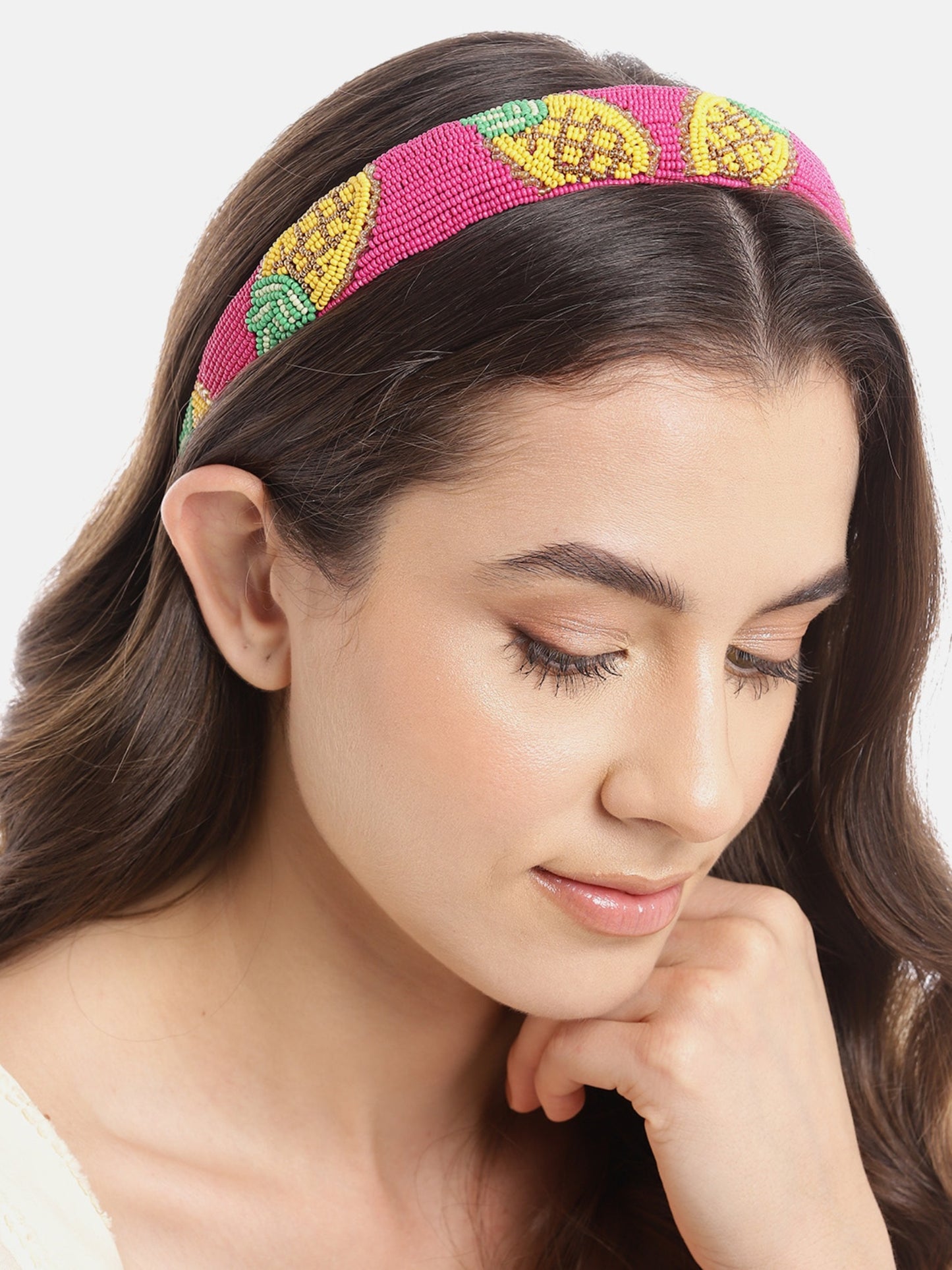 Blueberry Multi color bead embellished hairband