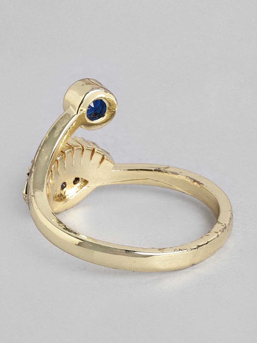 Blueberry Evil Eye gold plated ring