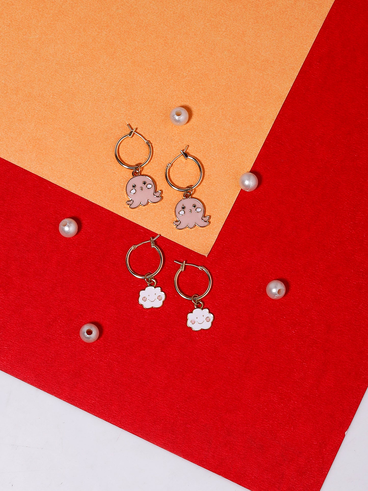 Blueberry KIDS combo gold plated octopus and cloud earring