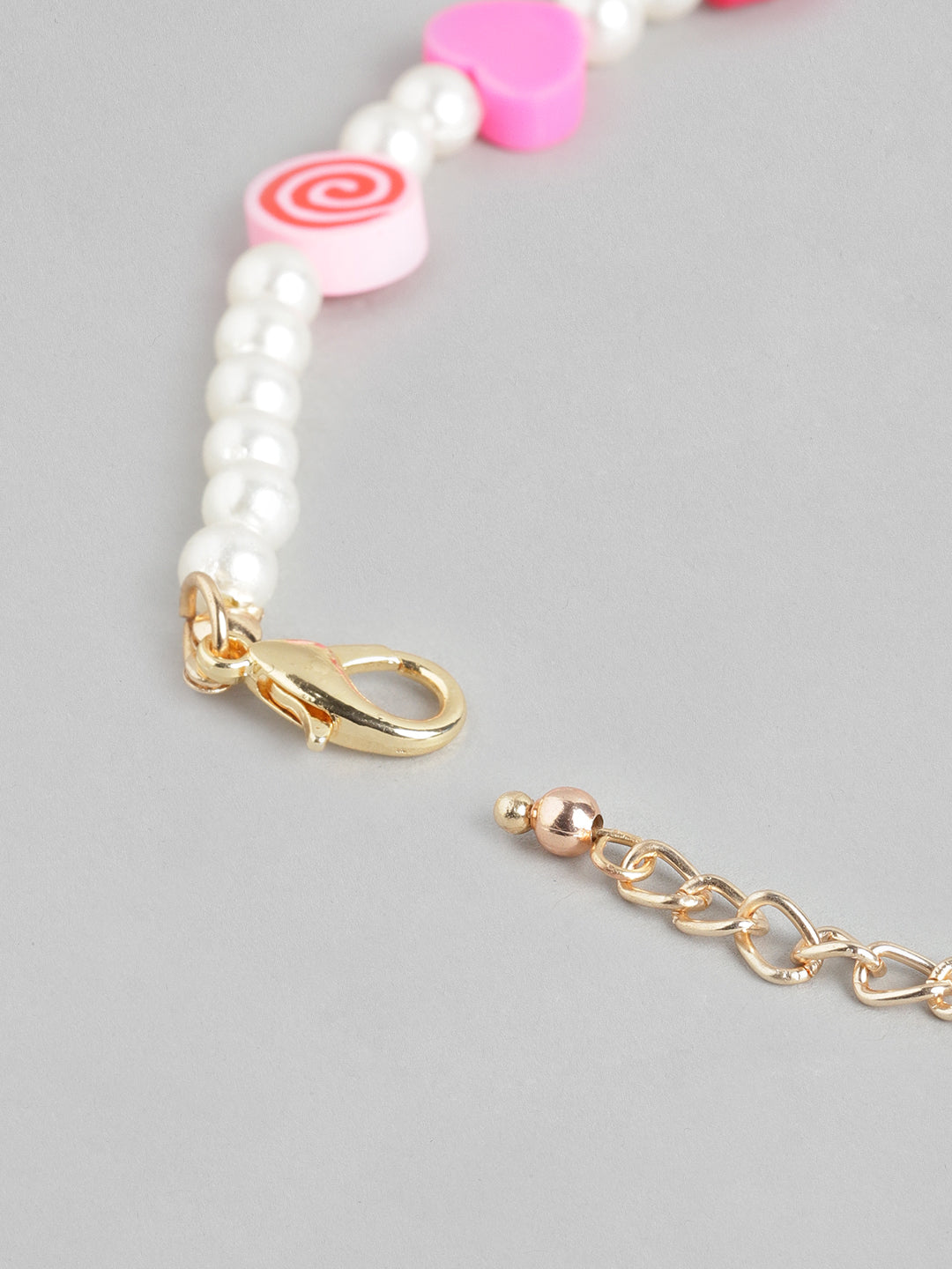 Blueberry KIDS pearl and multi beads detailing LOVE necklace