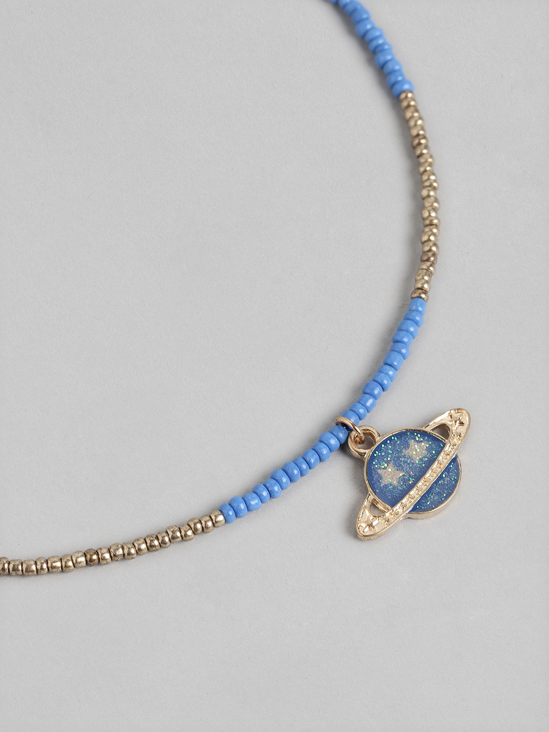 Blueberry KIDS blue and gold pendant necklace and bracelet combo