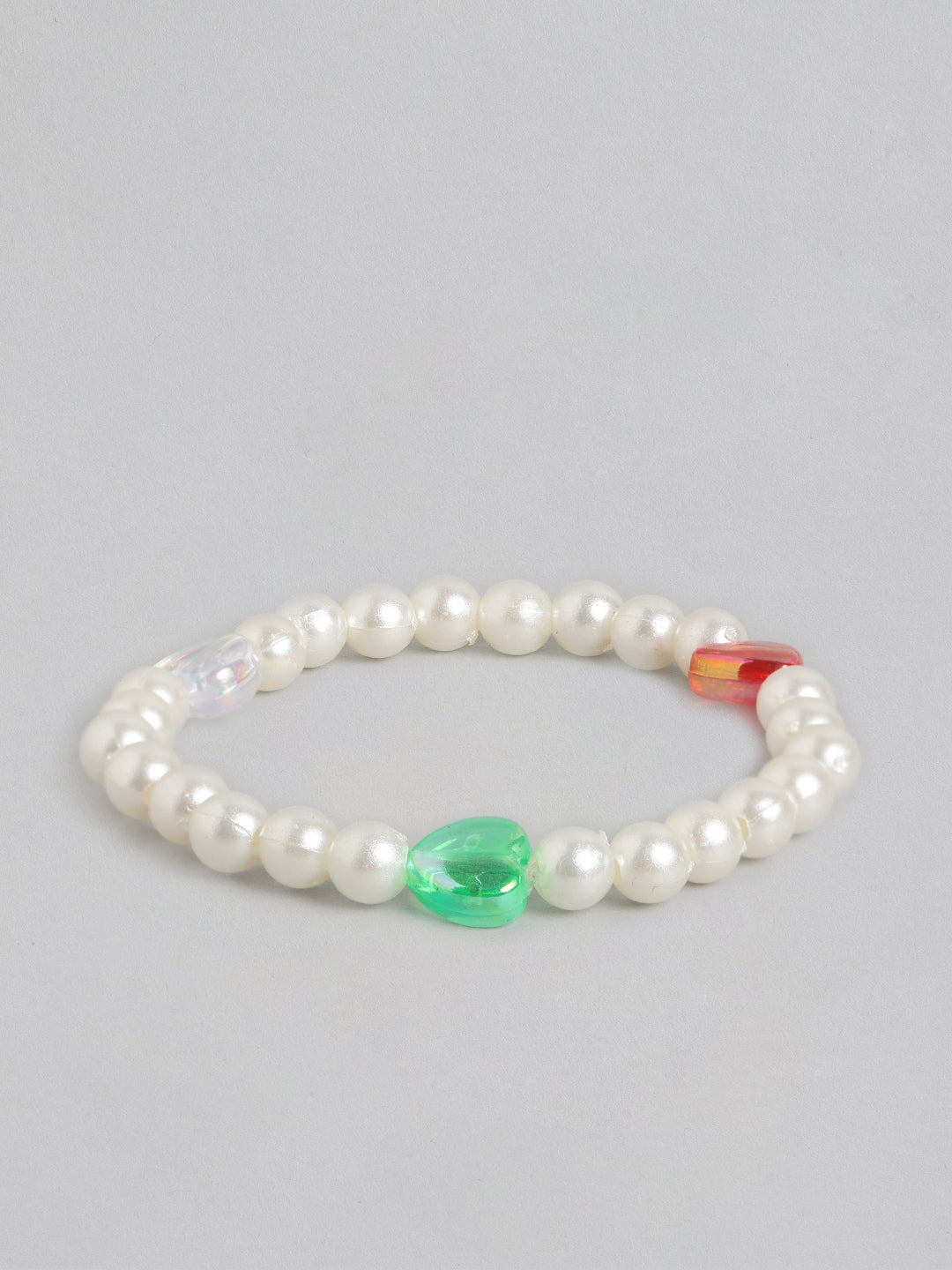 Blueberry KIDS pearl and heart beaded necklace and bracelet combo