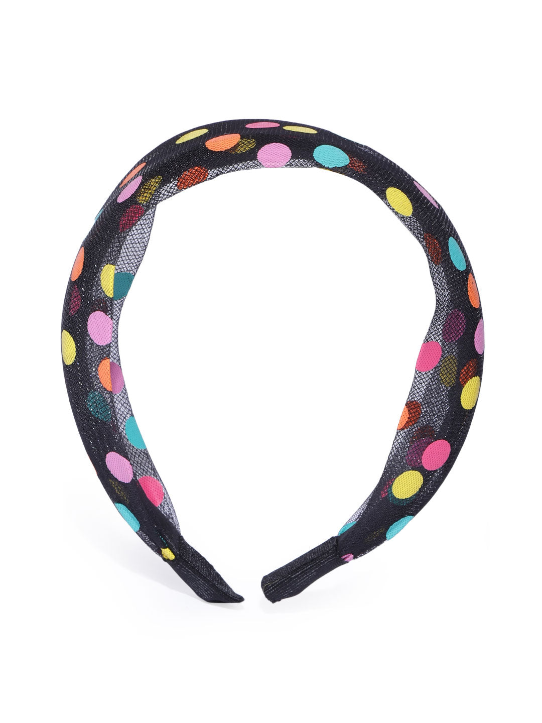 Blueberry KIDS combo multi polka dot black and peach hairband