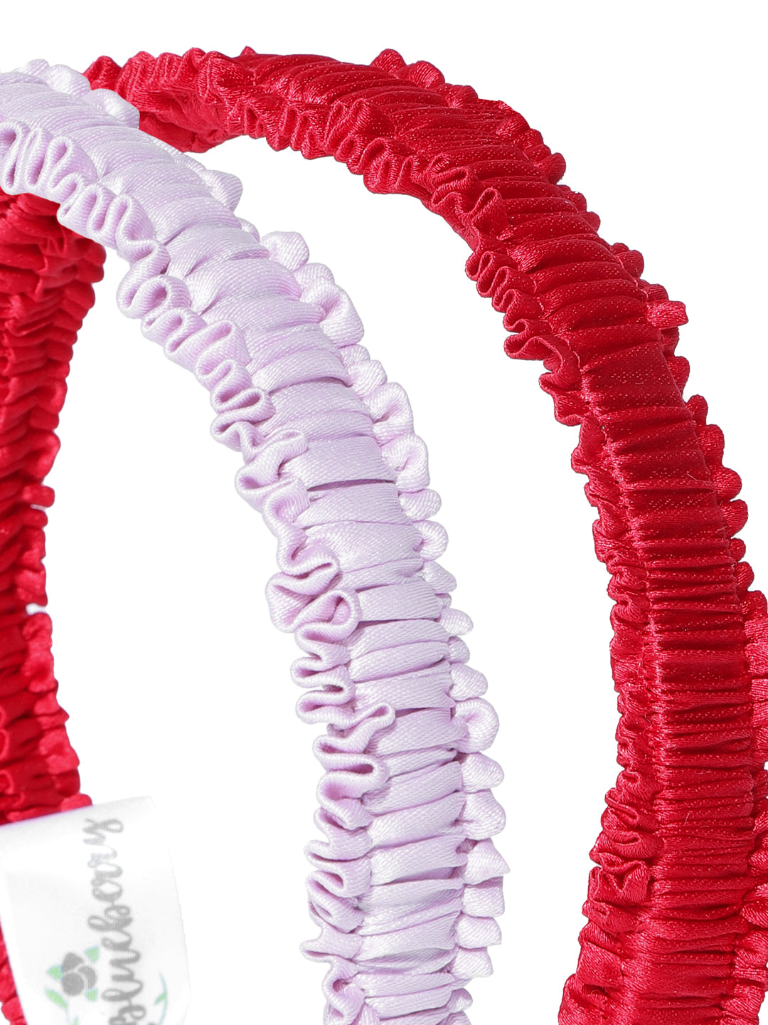 Blueberry KIDS set of 2 pleated red and purple hair band