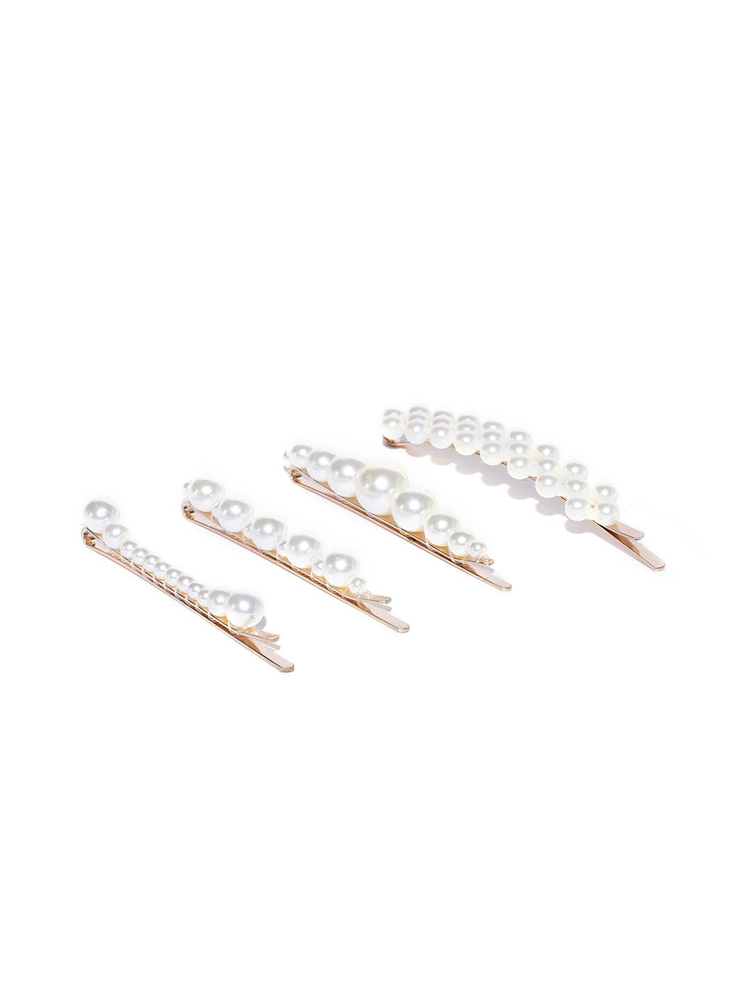 Blueberry set of 4 pearl embellished hair clips