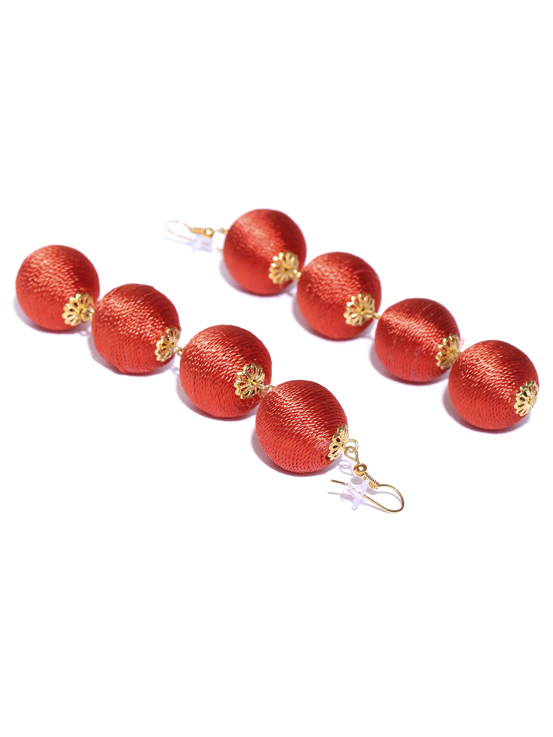 Blueberry red statement earrings