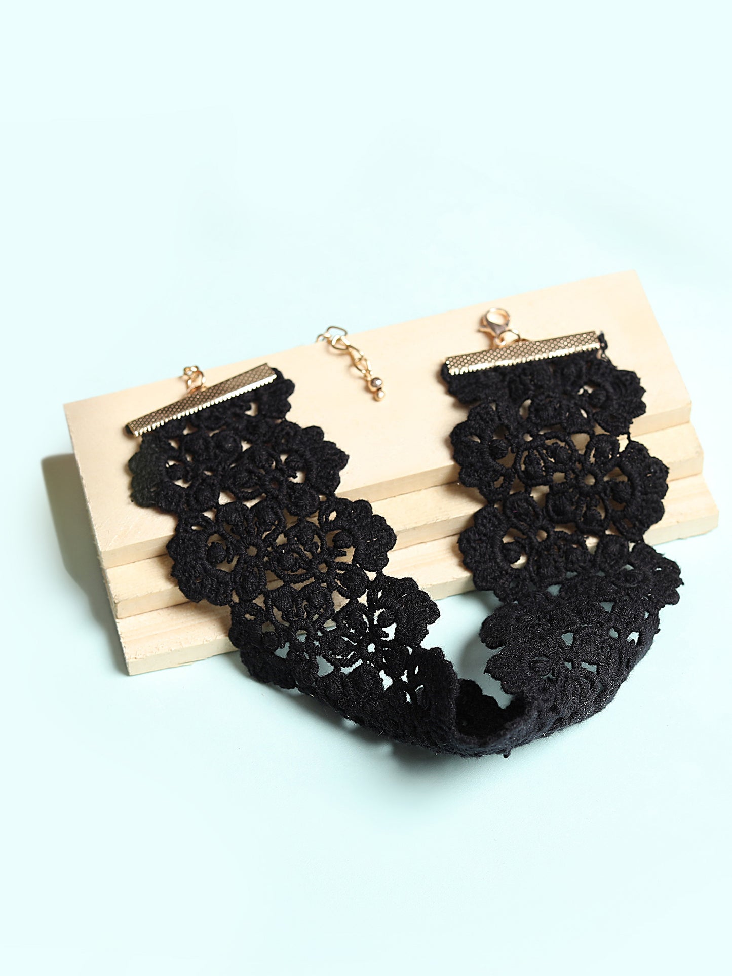 Blueberry black lace choker necklace