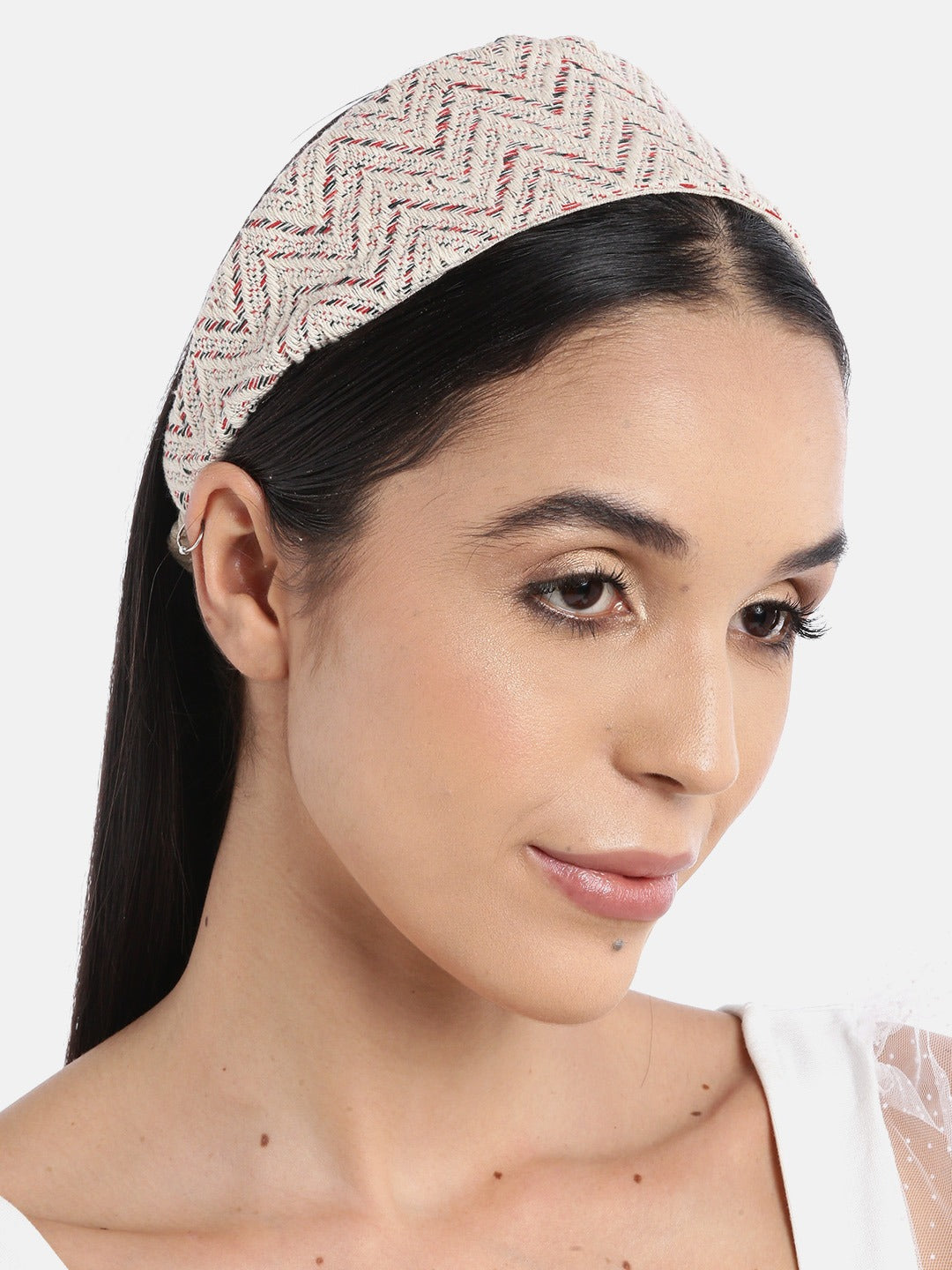 Blueberry grey woven design hairband