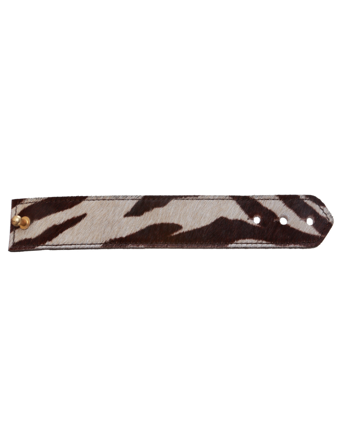 Blueberry set of 2 laped printed brown bracelets