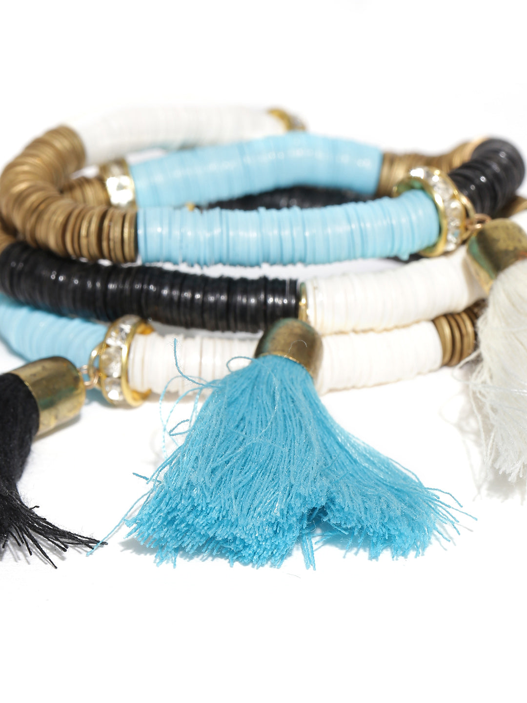 Blueberry set of 3 multicoloued sequins bracelet
