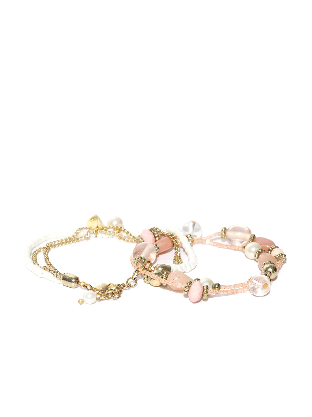 Blueberry set of 3 multi color stone detailing bracelets