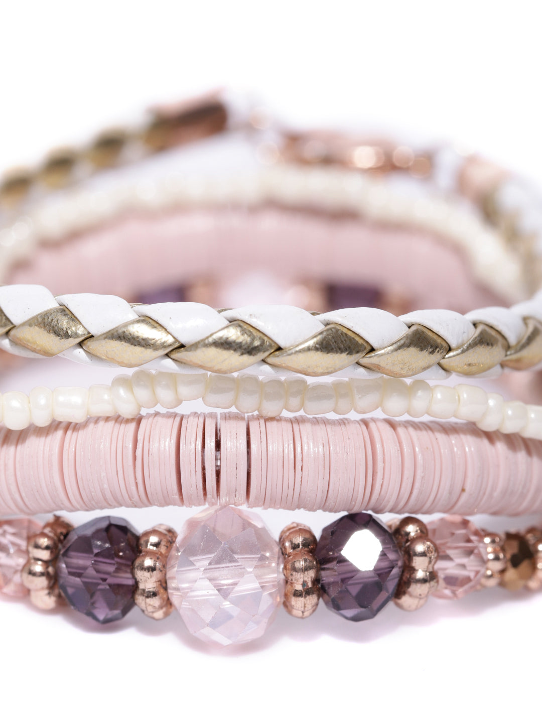 Blueberry set of 4 multi color stone detailing bracelets