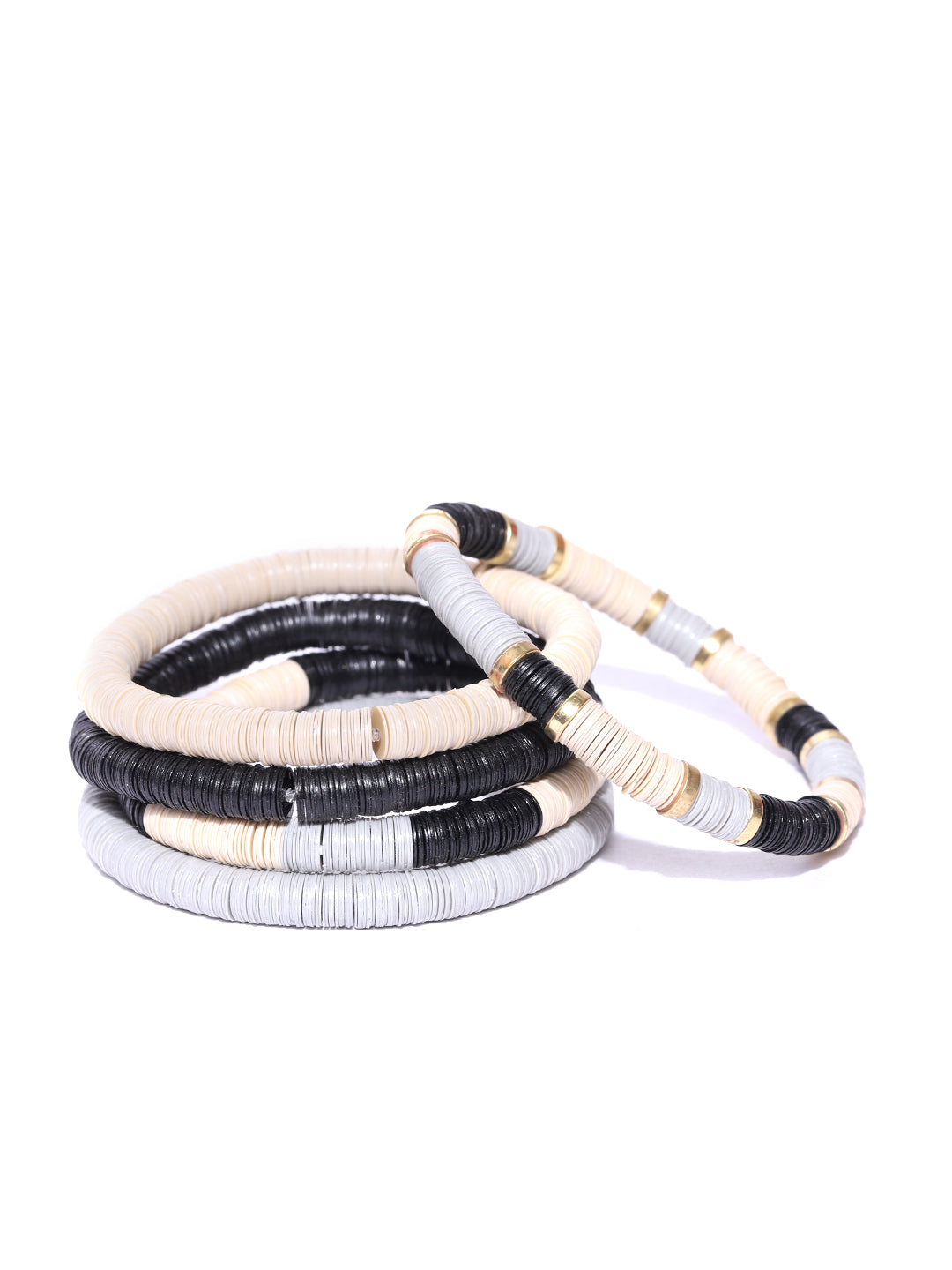 Blueberry set of 5 multi color sequin bracelets