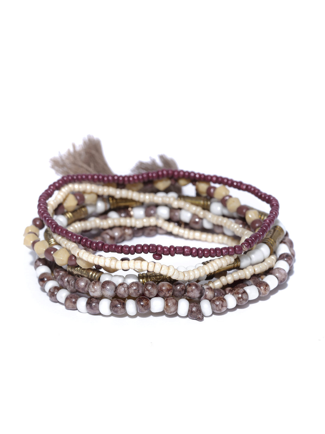 Blueberry Set of 8 Multicoloured Beaded Bracelets