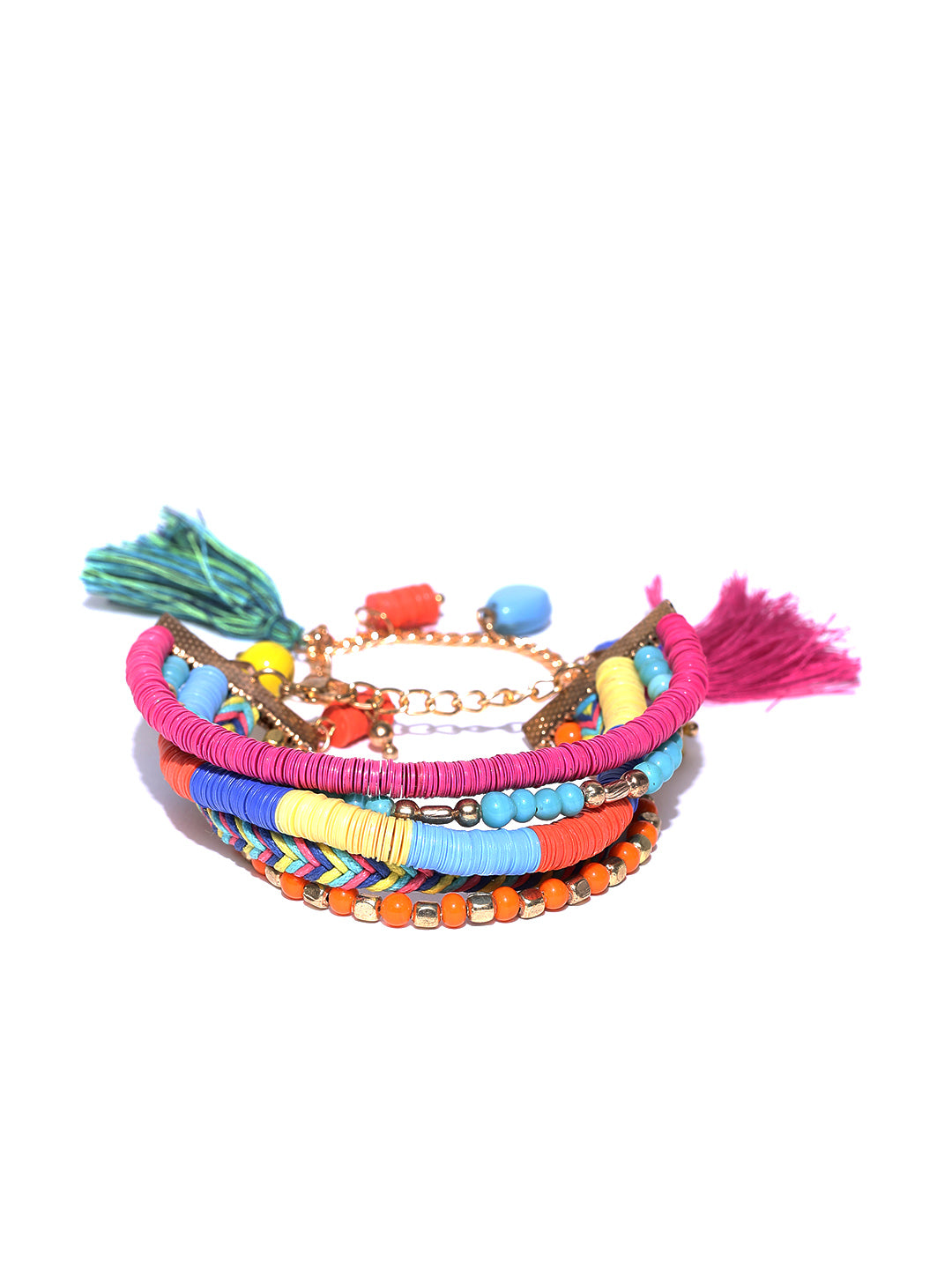 Blueberry multicoloured stranded bracelet