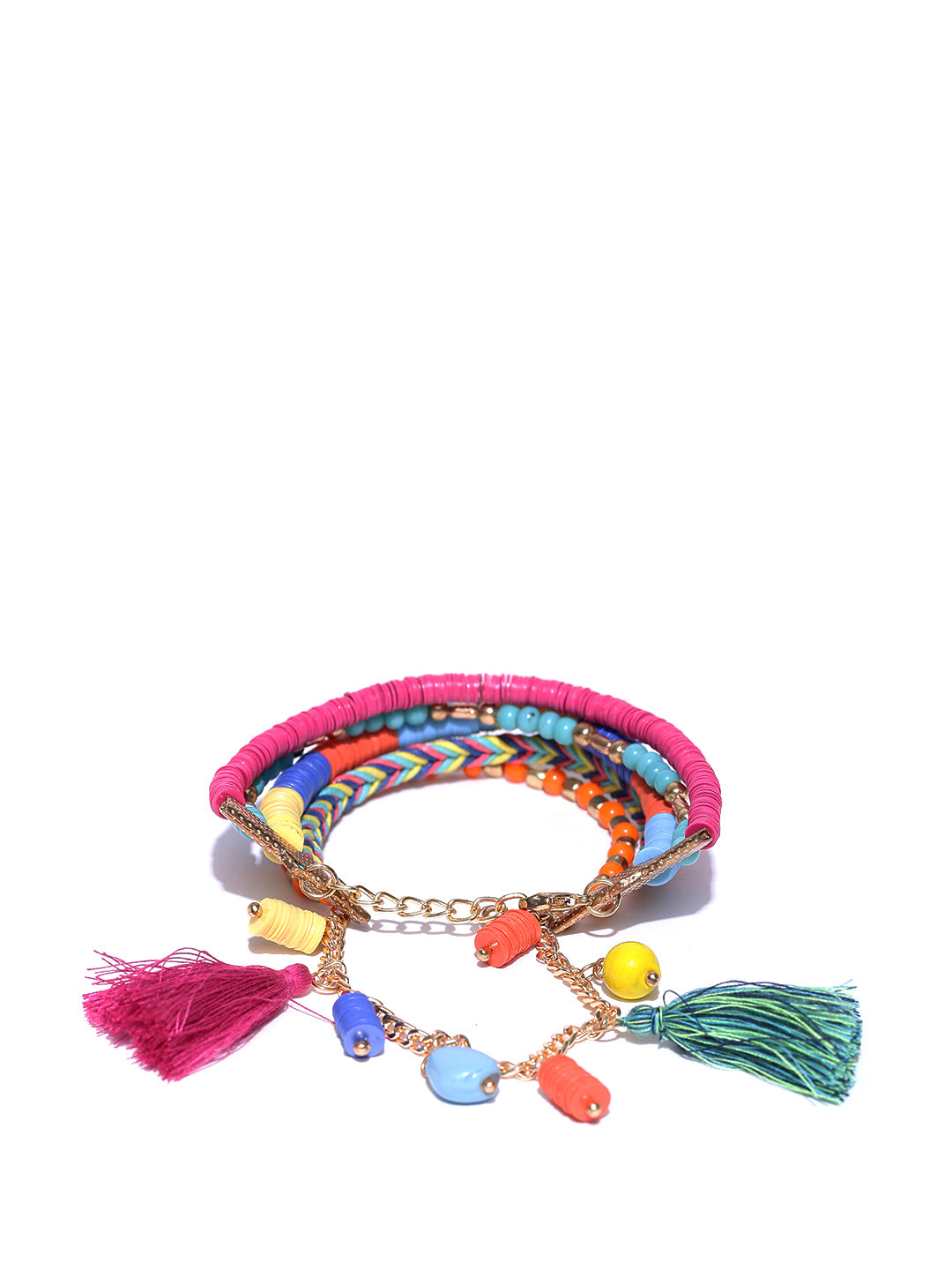 Blueberry multicoloured stranded bracelet
