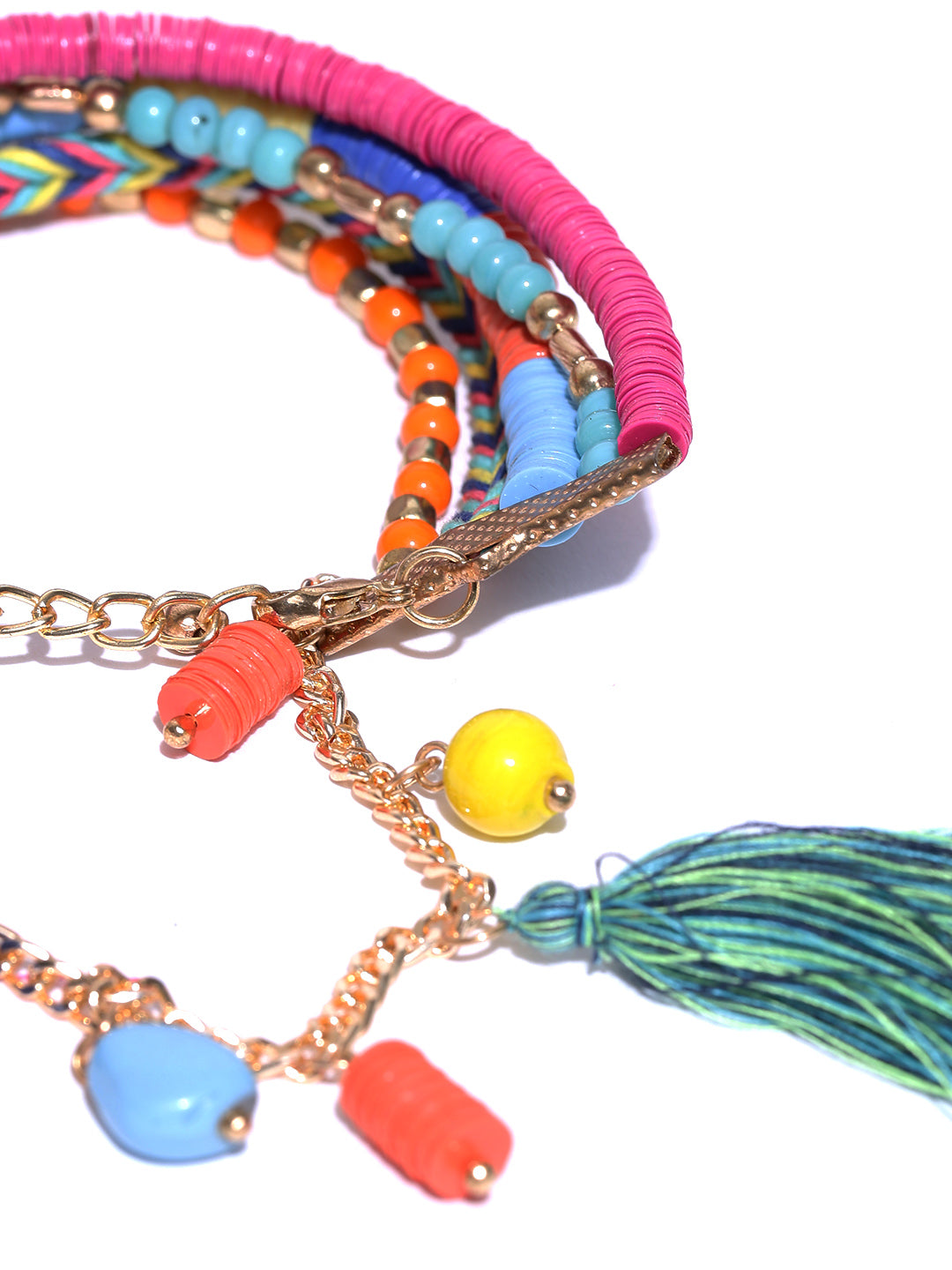 Blueberry multicoloured stranded bracelet