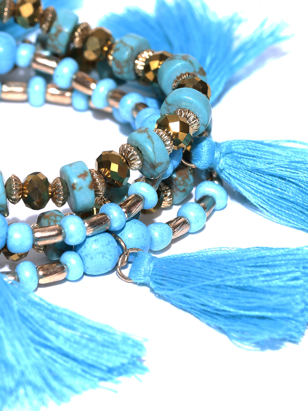 Blueberry Set of 4 Multicoloured Beaded Bracelet