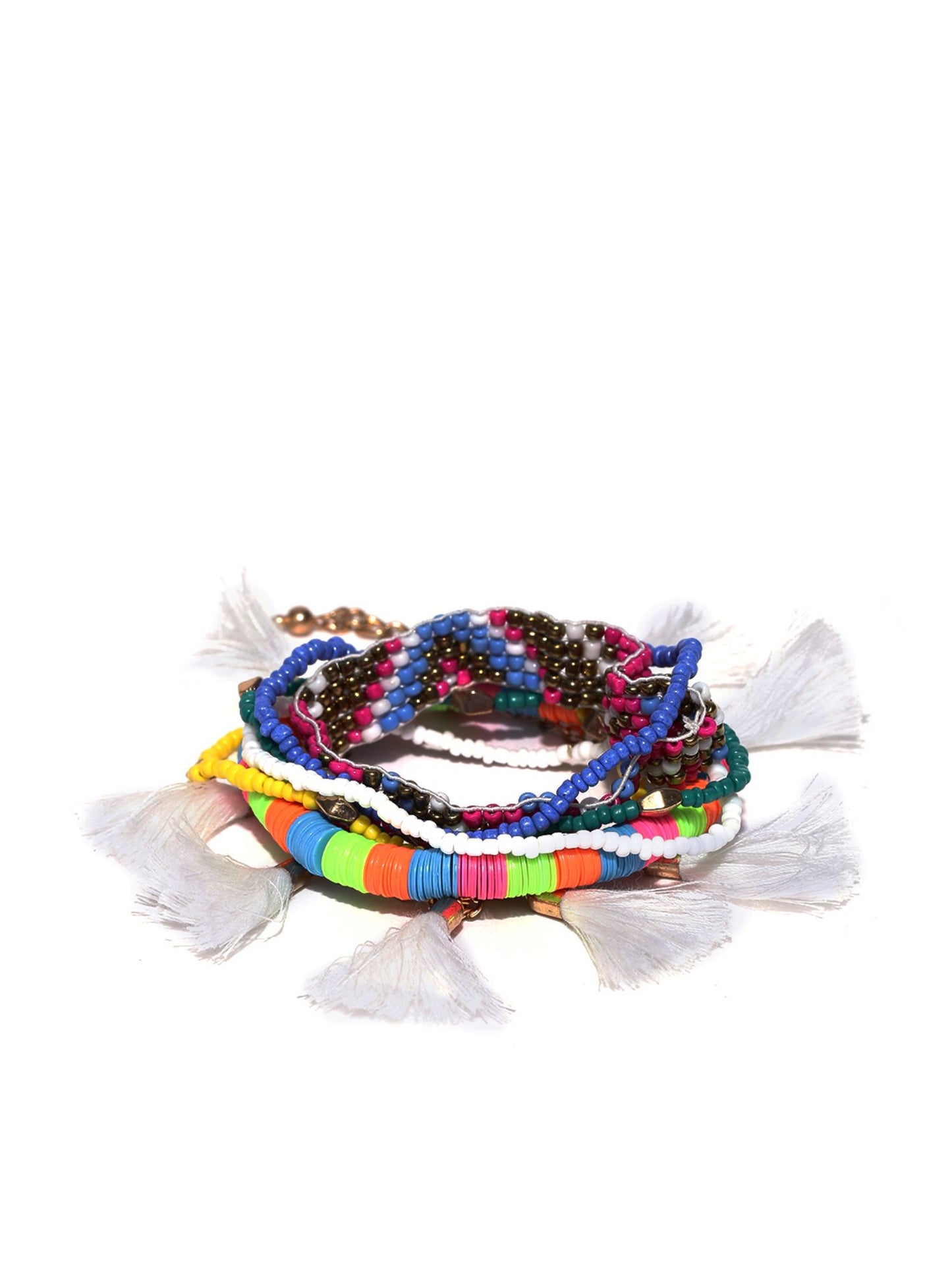 Blueberry Set of 7 Multicoloured Beaded Bracelet