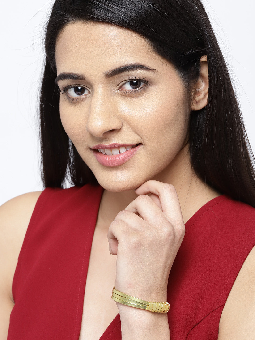 Blueberry gold plated cuff bracelet