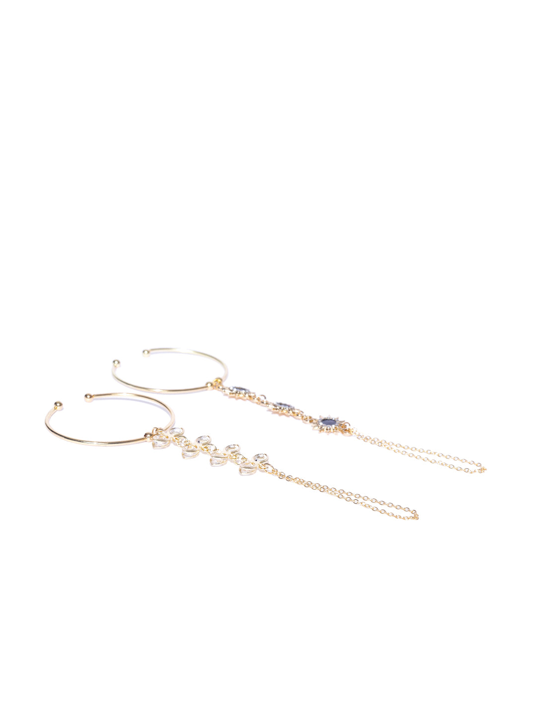 Blueberry set of 2 golden stone deatiling bracelets