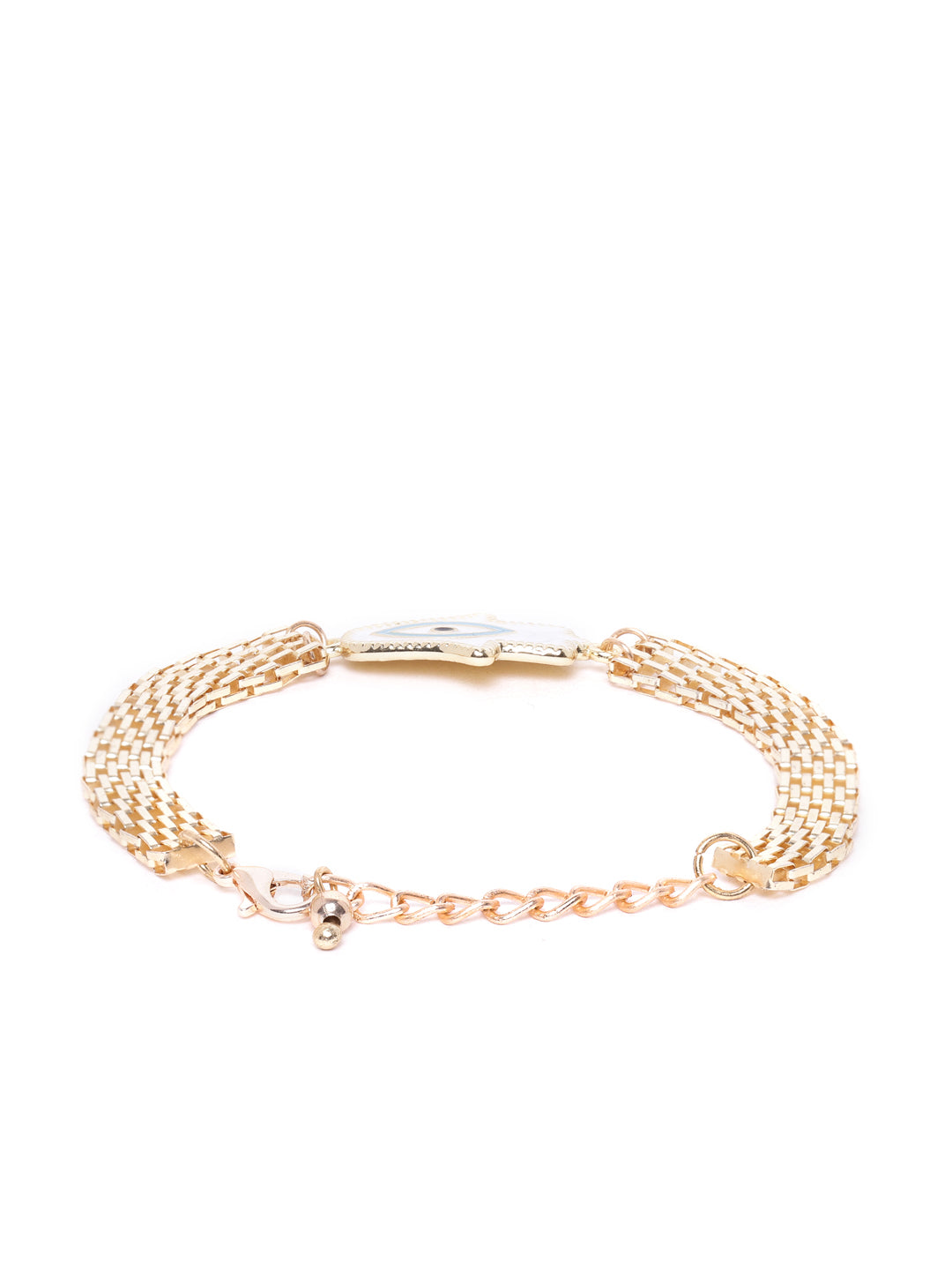 Blueberry Evil Eye gold plated chain bracelet