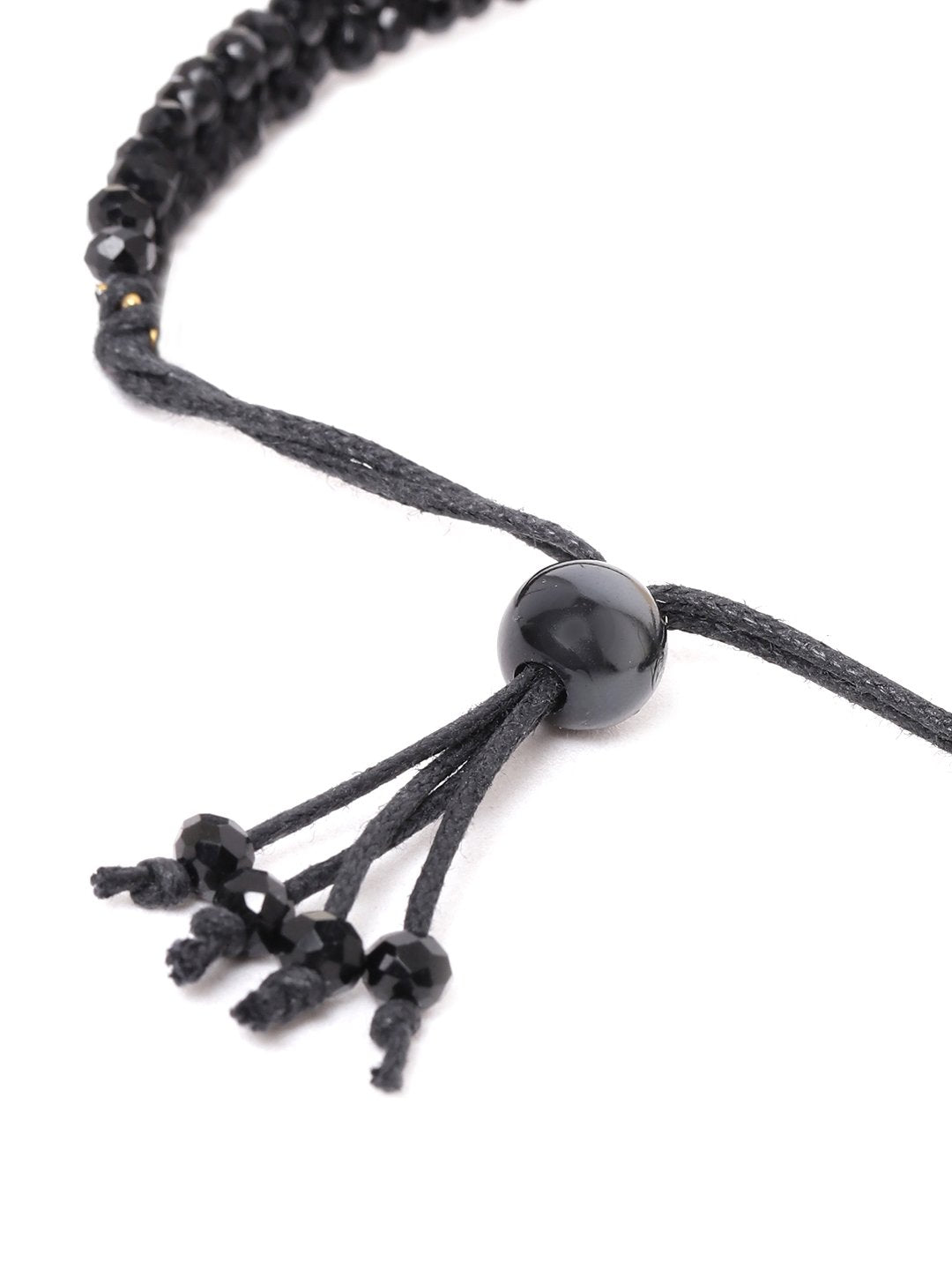 Blueberry black beaded Evil Eye bracelet