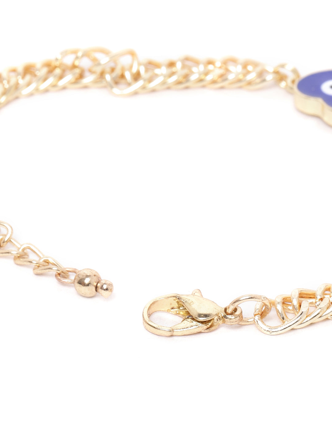 Blueberry gold plated heart Evil Eye chain bracelet