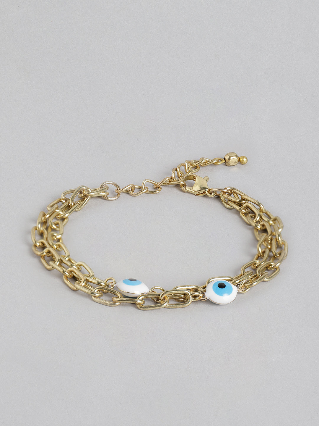 Blueberry Eveil Eye gold plated chain bracelet