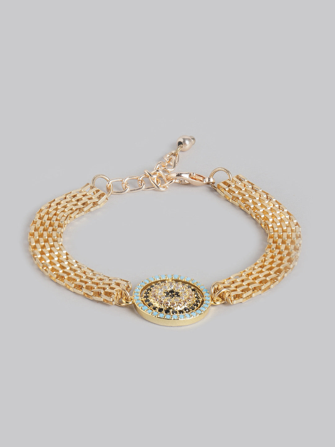 Blueberry Eveil Eye gold plated chain bracelet