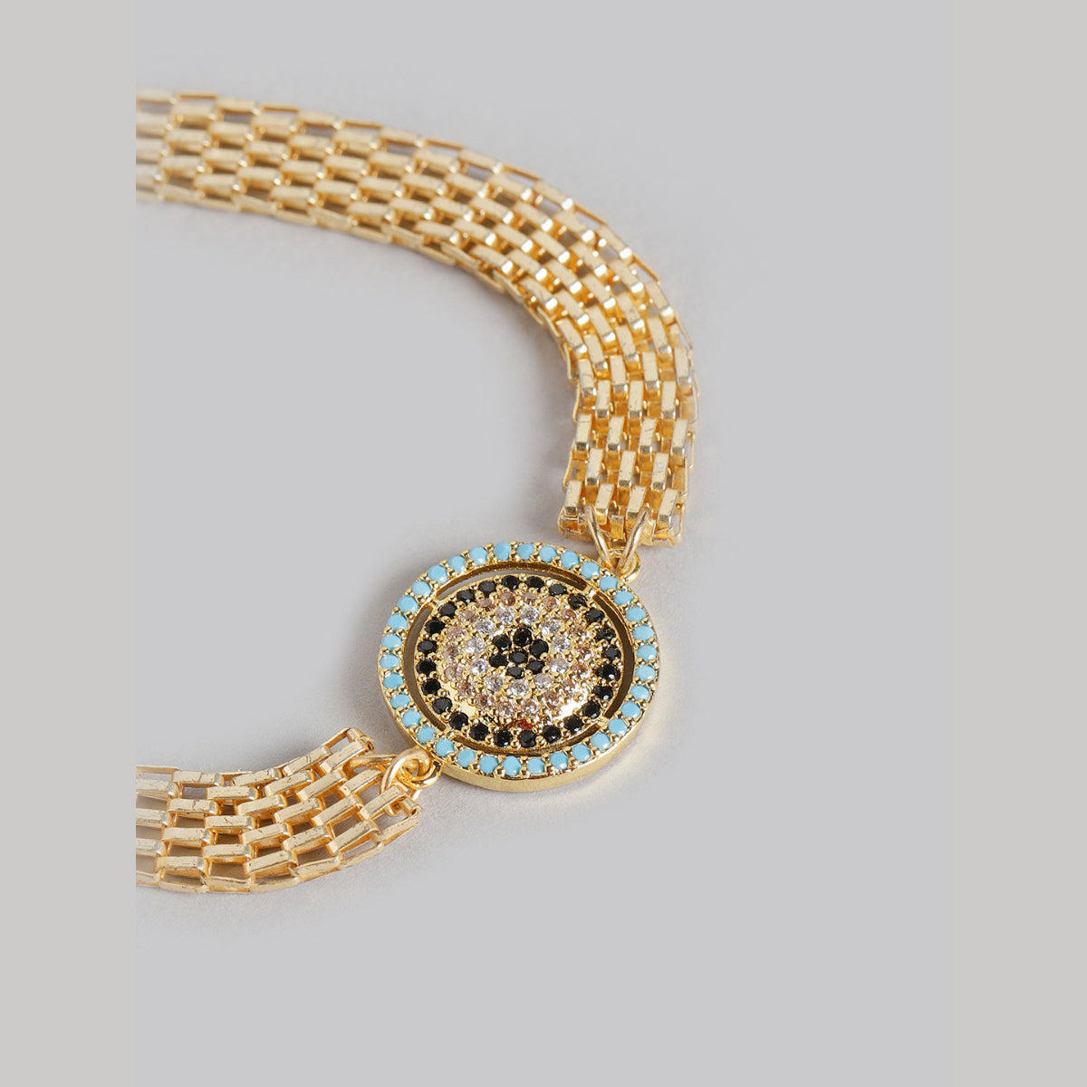 Blueberry Eveil Eye gold plated chain bracelet Onesize / Gold / Women