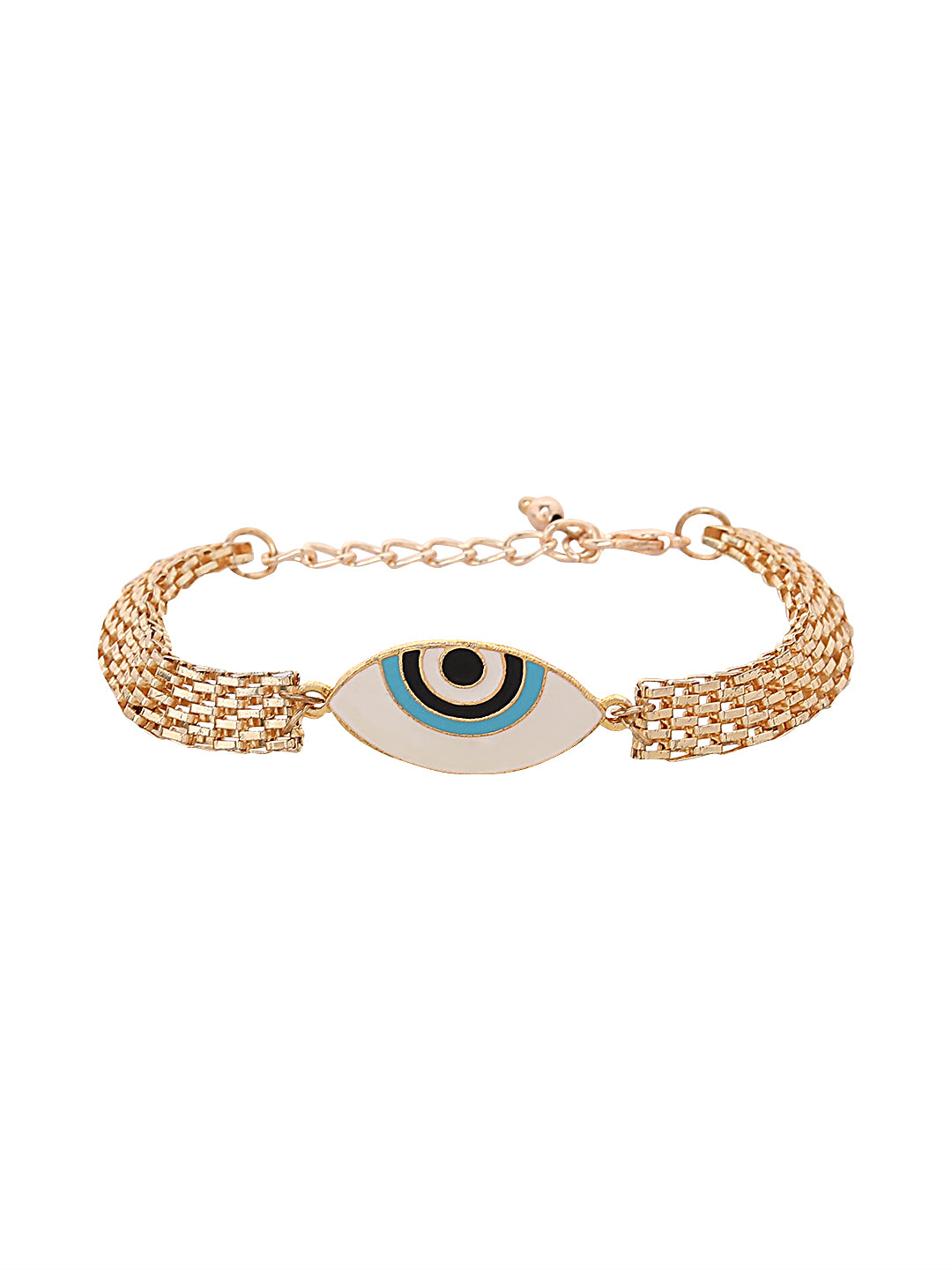 Blueberry Eveil Eye gold plated chain bracelet