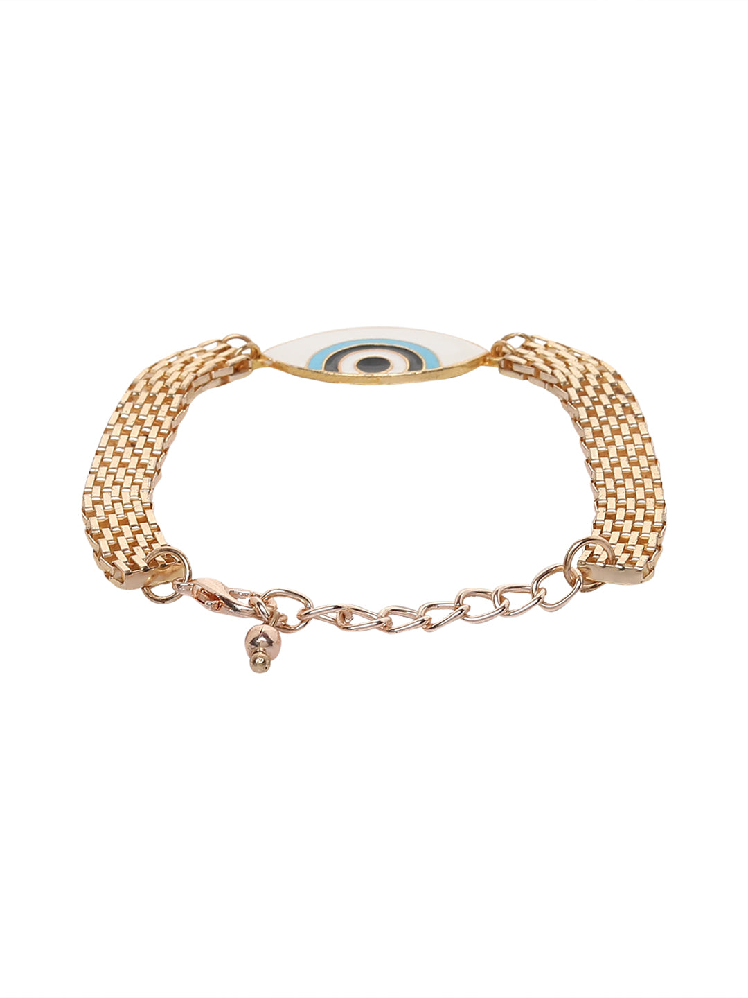 Blueberry Eveil Eye gold plated chain bracelet