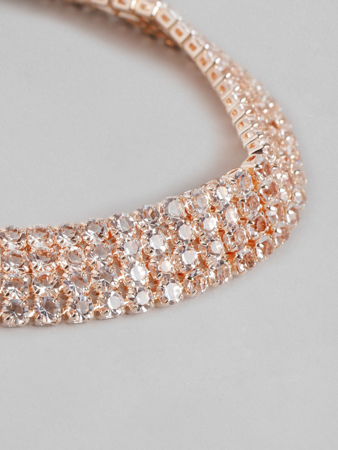 Blueberry rose gold stone embellished bracelet