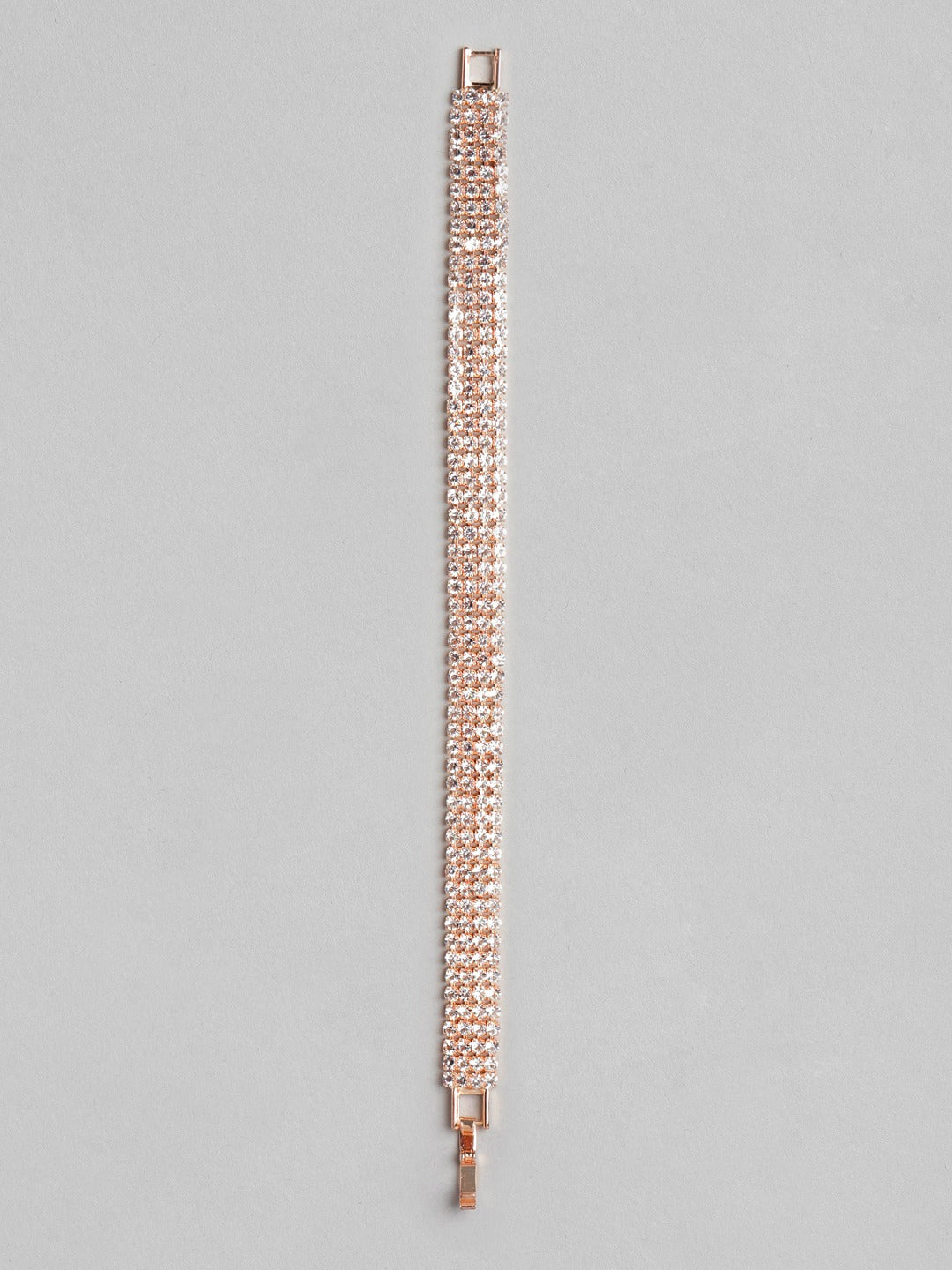 Blueberry rose gold stone embellished bracelet