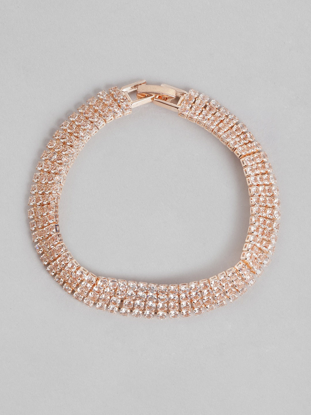 Blueberry rose gold stone embellished bracelet