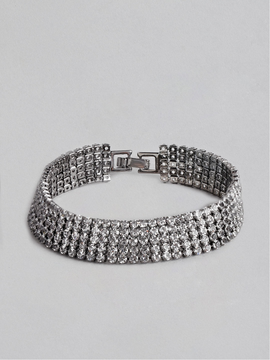 Blueberry metallic stone emebllished bracelet