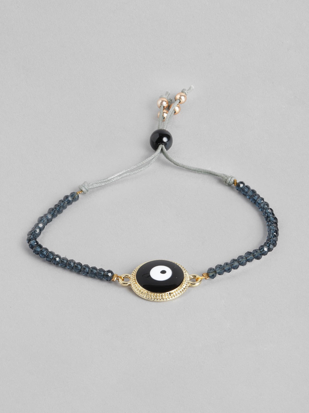 Blueberry Evil Eye black bracelet