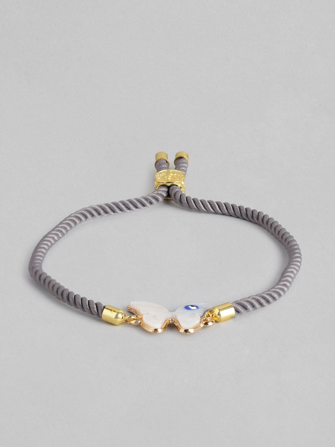 Blueberry Good vibes grey thread bracelet