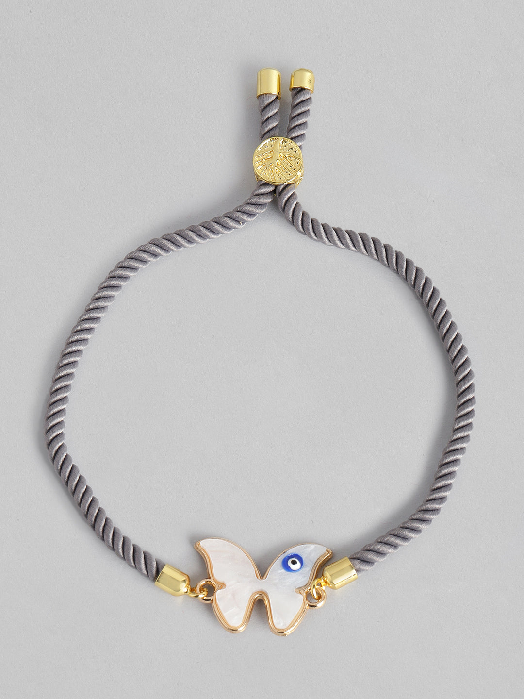 Blueberry Good vibes grey thread bracelet