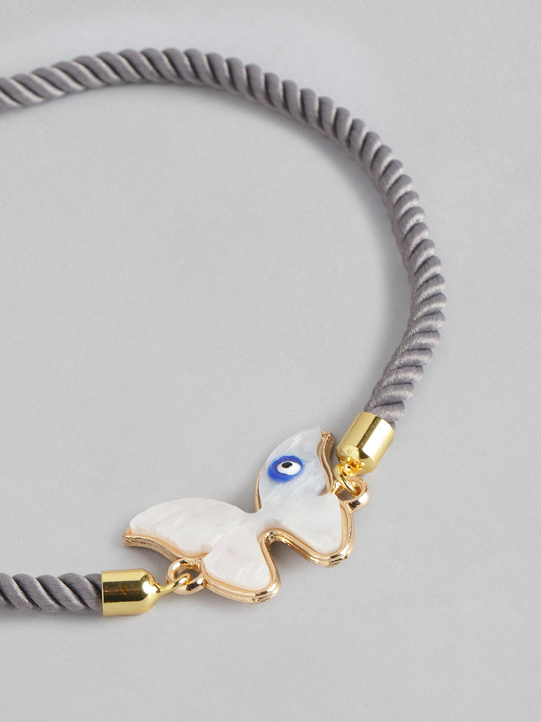 Blueberry Good vibes grey thread bracelet