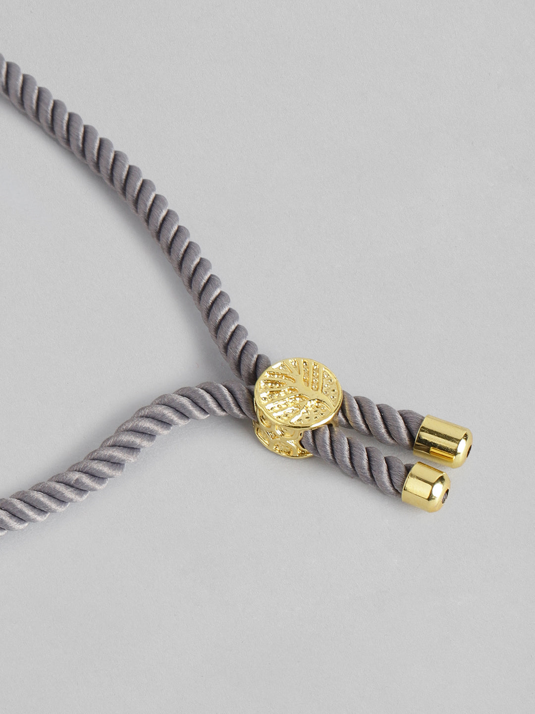 Blueberry Good vibes grey thread bracelet
