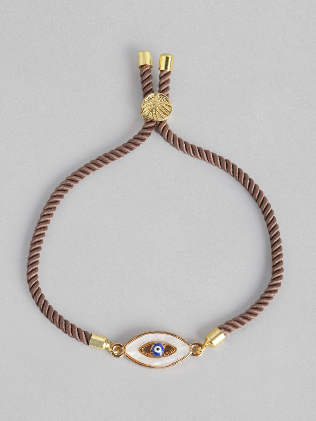 Blueberry Good vibes brown thread bracelet