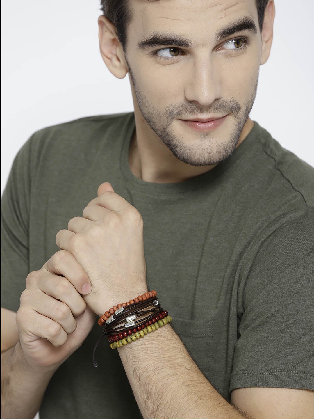 Lazy panda set of 4 multi coloured beads bracelets